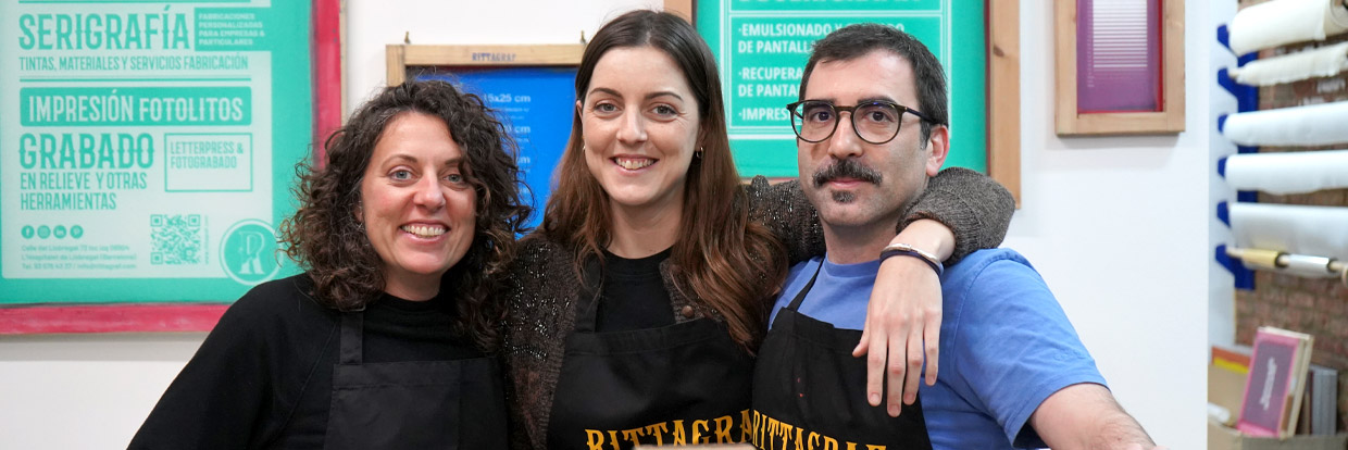 L'equip de Rittagraf, premi de Comerç Singular a Hospitalet