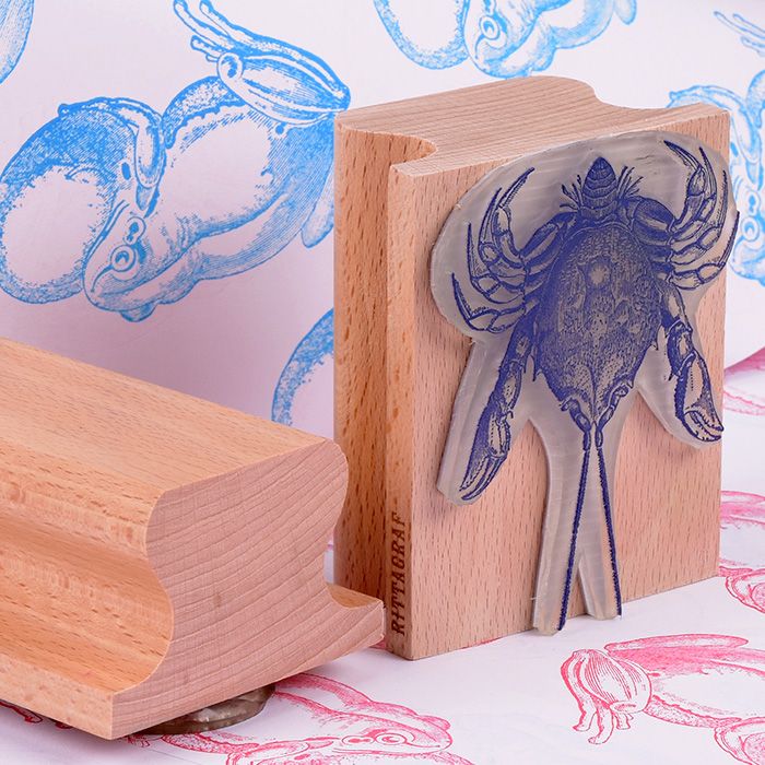 Rubber Stamps on Wooden Handle Base - Rittagraf