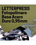fabricación plancha letterpress base acero, duro 0,95mm