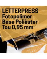 fabricació planxa letterpress base polièster, tou 0,95mm