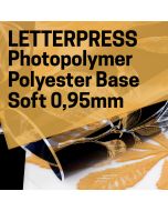 custom polyester-based letterpress plate, soft 0.95mm