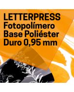 fabricación plancha letterpress base poliéster, duro 0,95mm