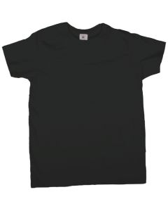 delantera de camiseta de manga corta de color negro