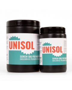 Emulsions de serigrafia per tintes de base aigua, marca Unisol Rittagraf
