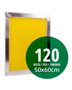 Fabricación Personalizada de Pantalla de Serigrafía 50x60 cm - Marco Aluminio-120 Hilos