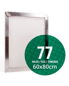 Fabricación Personalizada de Pantalla de Serigrafía 60x80 cm - Marco Aluminio-77 Hilos