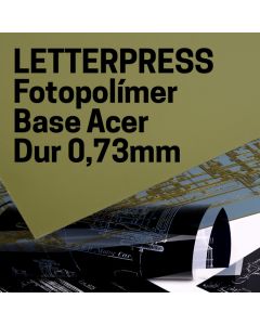 fabricació planxa letterpress base acer, dur 0,73mm