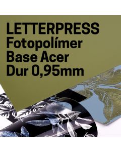 fabricació planxa letterpress base acer, dur 0,95mm