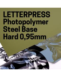 Custom letterpress plate based on steel, hard 0.95mm