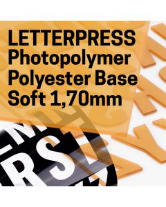 custom polyester-based letterpress plate manufacturing, soft 1,70mm