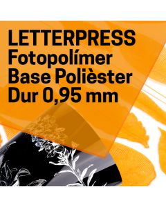 fabricació planxa letterpress base polièster, dur 0,95mm