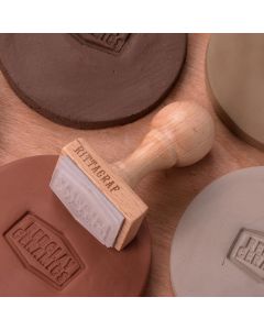 Custom Stamp for Pottery and Soap - Wooden Handle - Oval