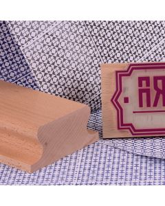 custom giant rubber stamp to use on paper and cardboard