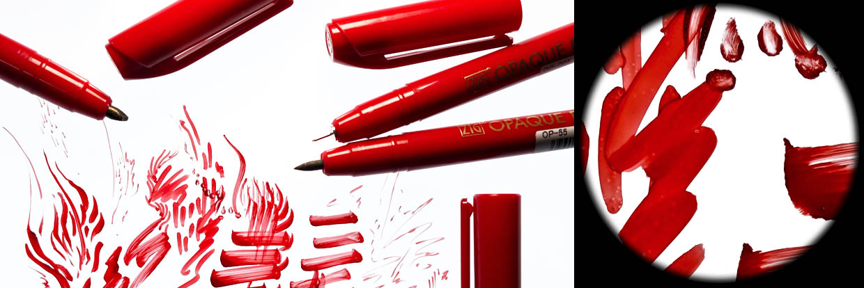 manual photolith made with actinic blocking opaque pens